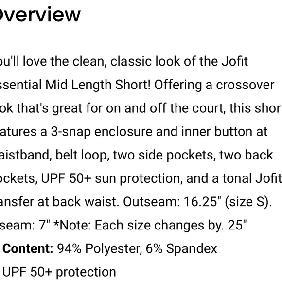 COPY - Jofit Everyday Short 7.5 ‘’ 5 pairs selling separately - Picture 11 of 12